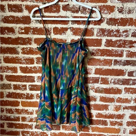 Urban Outfitters Moxie Mesh Mini Slip Dress with an abstract multicolor print - Picture 7 of 7